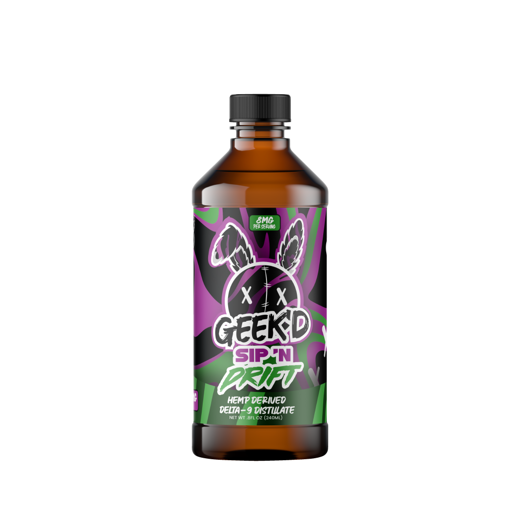 Geek'd Extracts Grape Apple Sip'N Drift Delta 9 Distillate 800mg 