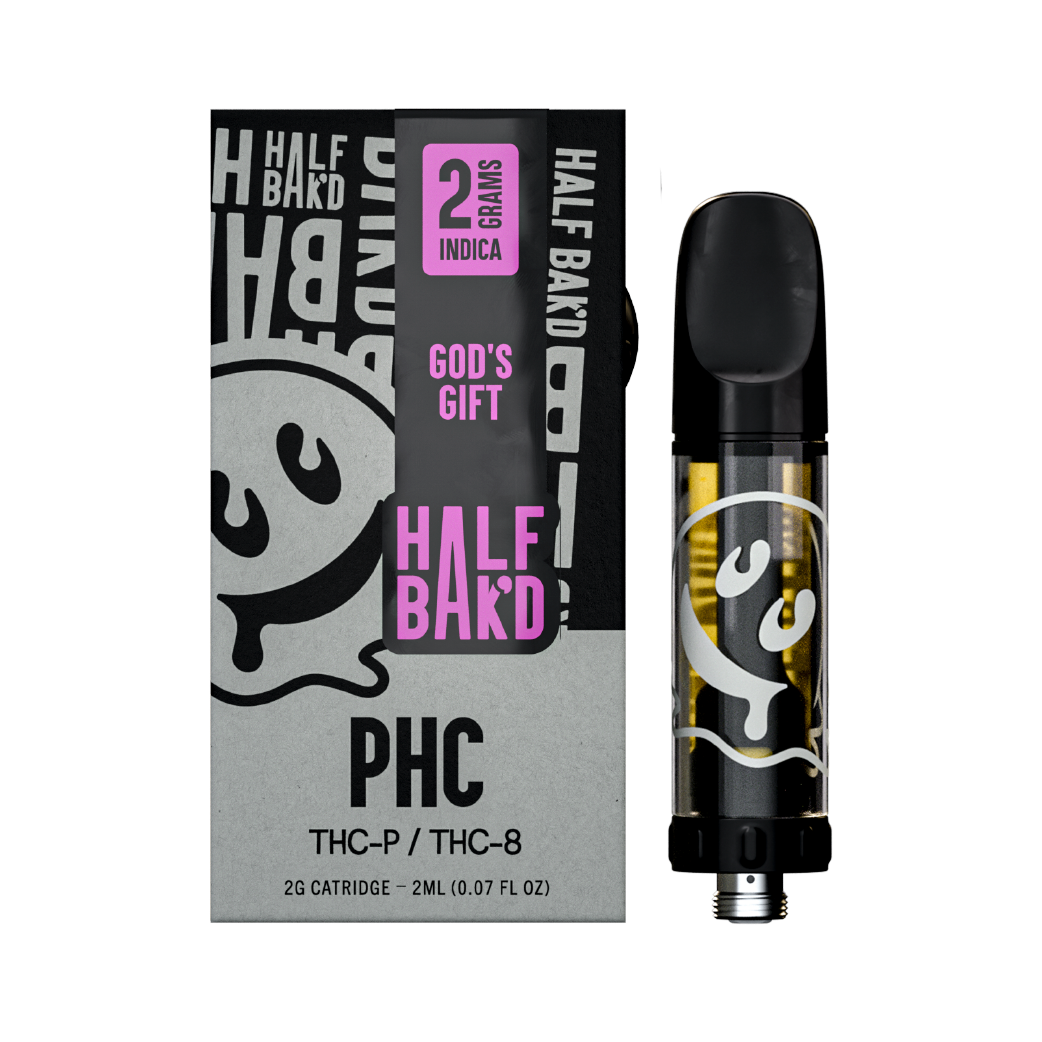 Half Bak'd God's Gift PHC + THC-P + THC-8 2g Cartridge – CBDDEALS