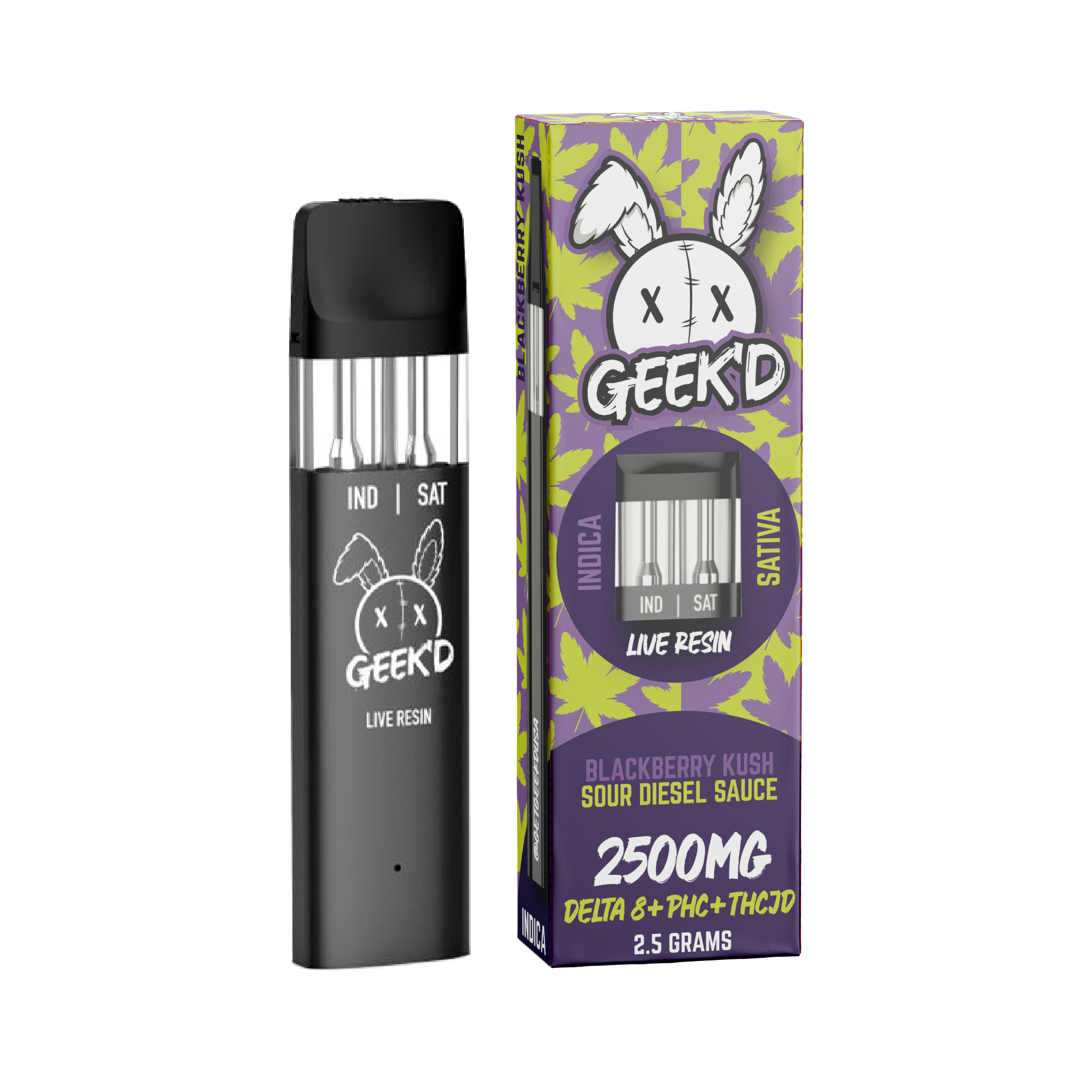 Geek'd Extracts Blackberry Kush & Sour Diesel Sauce 2.5g