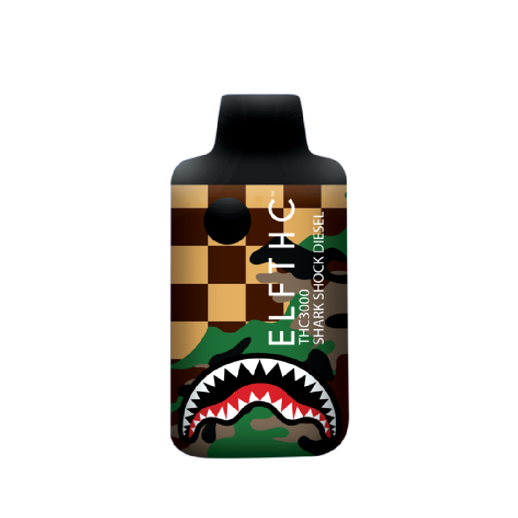 Shark Shock Diesel High Potency Blend Delta 8 + THC-P + THC-X 3g Disposable by ELF THC